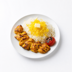 چلو جوجه کباب زعفرانی اقتصادی